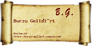 Burzu Gellért névjegykártya
